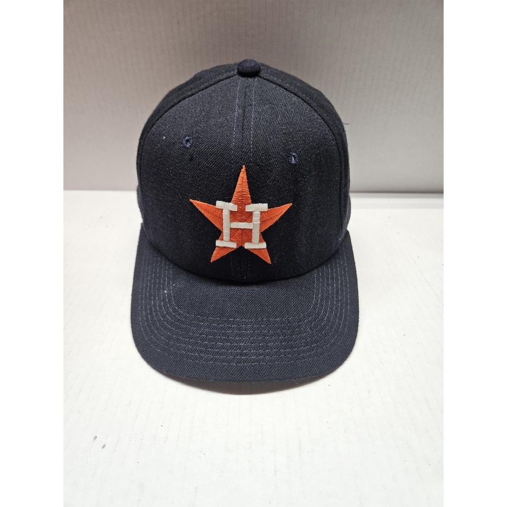 Vintage 90s Houston Astros Sports Specialties Fitted 100% Wool Navy MLB 7 1/4
